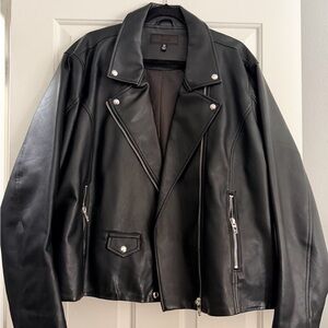 Blank NYC Charcoal Leather Jacket